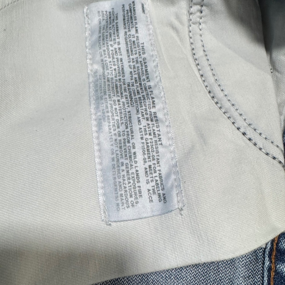 Wrangler Jeans Mens 40x30 Blue FR13MWZ Flame Resistant 13 Original Work Denim - Picture 11 of 16